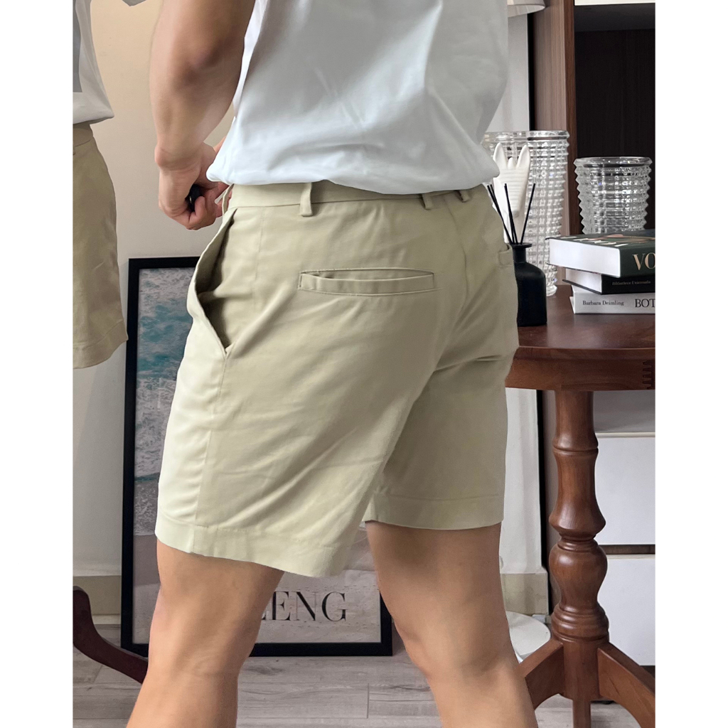 Quần short kaki vải co dãn phong cách Hàn Quốc