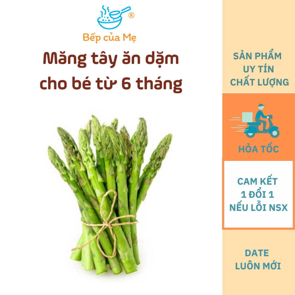 Măng tây nấu ăn dặm cho bé từ 6 tháng, gói 20g, Shop Của Mẹ