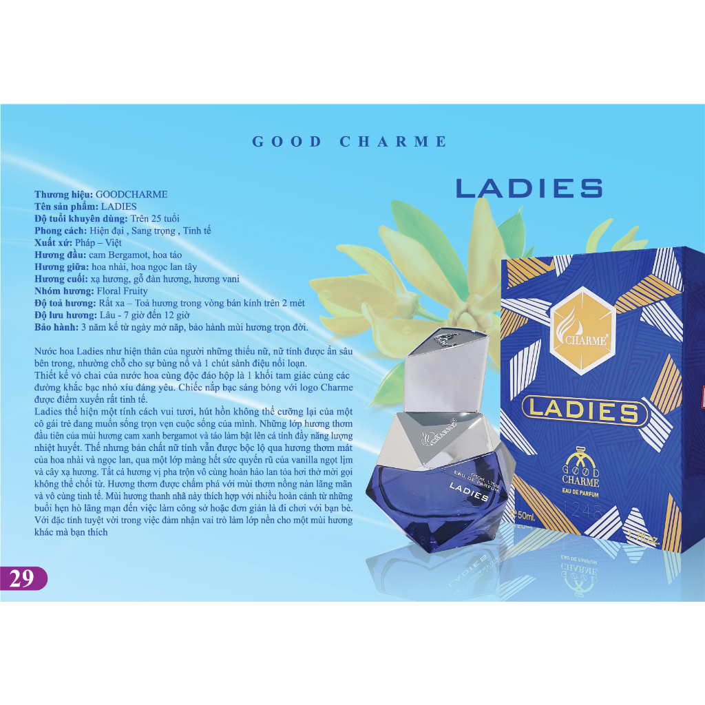 Nước Hoa Nữ Good Charme Ladies 50ml