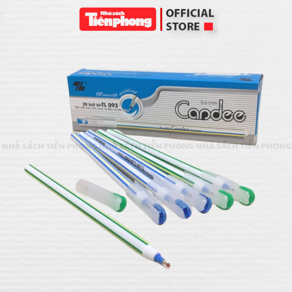 Bút bi Thiên Long chính hãng nhà sách Tiền Phong bút bi có nắp TL-093.