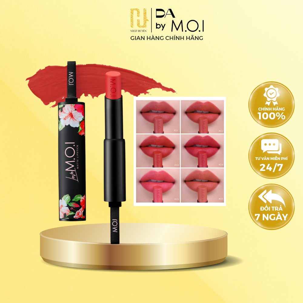 Son Môi Lì Love MOI by Thùy Tiên MOI Cosmetics phiên bản giới hạn lâu trôi dưỡng ẩm(4g)