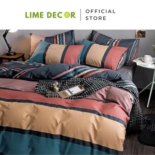 Bộ Chăn Ga Gối vải Cotton Poly mẫu 7 sắc cầu vồng hàng nhập khẩu cao cấp bộ 4 món