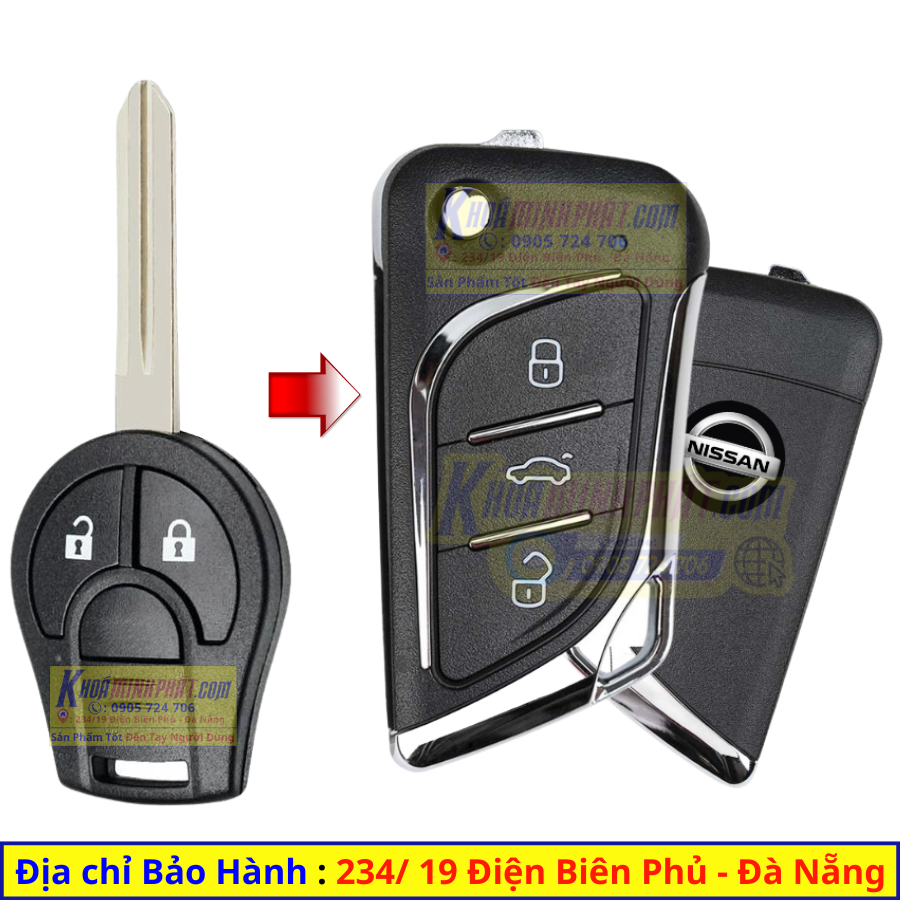 Chìa khoá độ gập xe Nissan Navara, Terra độ mẫu V17