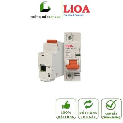 Cầu Dao Tự Động - Aptomat 1 Pha Dòng Cắt 4.5kA 25A LiOA [CHÍNH HÃNG]