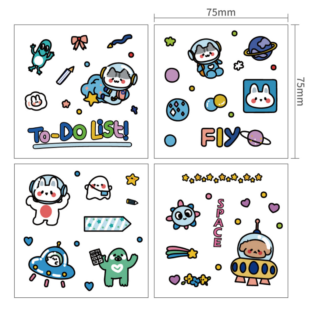 Miếng Dán Sticker Họa Tiết Hoạt Hình Trang Trí XR