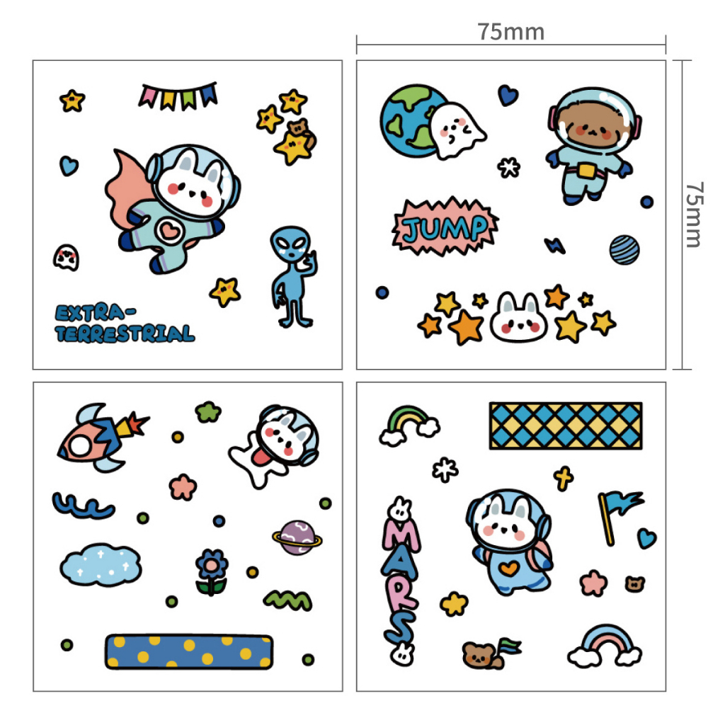 Miếng Dán Sticker Họa Tiết Hoạt Hình Trang Trí XR