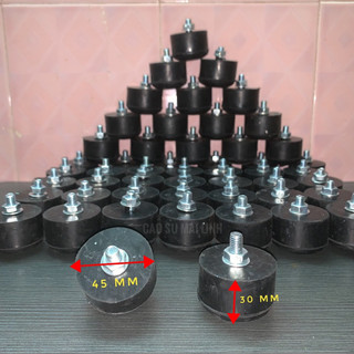 Combo 4 chân đế chống rung cục nóng điều hoà, cao su chống rung máy lạnh - size thấp