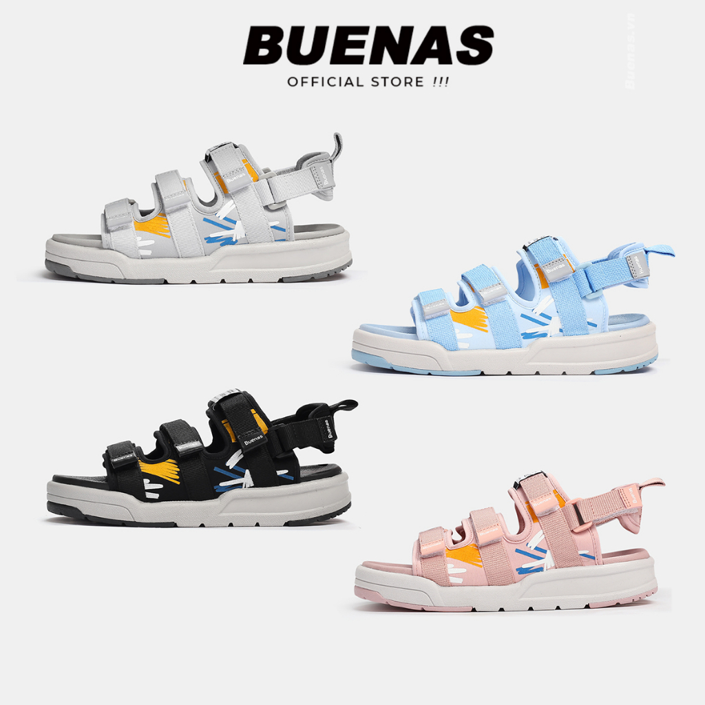 Sandal Buenas 6818 quai ngang trẻ trung - dép quai hậu nam nữ học sinh đi học