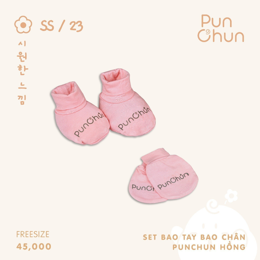 [PUNCHUN] Bộ quần áo set rời dài tay cúc chéo cho bé trai và bé gái sơ sinh cotton mát