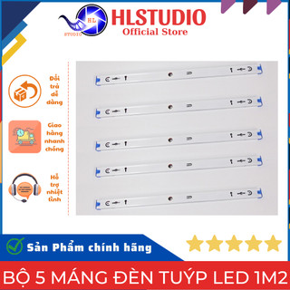 Bộ 5 máng đèn tuýp led 1m2 giá tốt chất lượng cao HL Studio