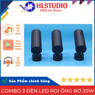 Combo 3 đèn LED Rọi Ống Bơ 20W ốp trần, tường, soi tranh HL Studio