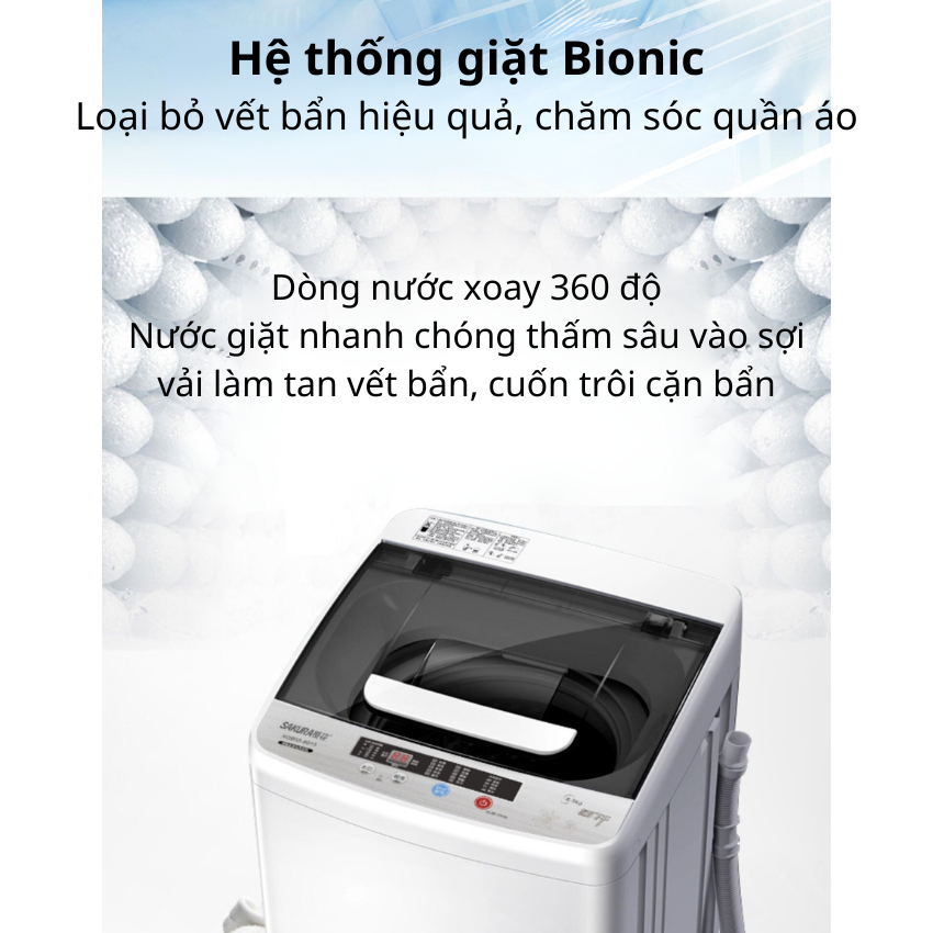 Máy Giặt Mini Tự Động 100%, Máy Giặt Cửa Trên 3.5kg Cho 1 - 2 Người