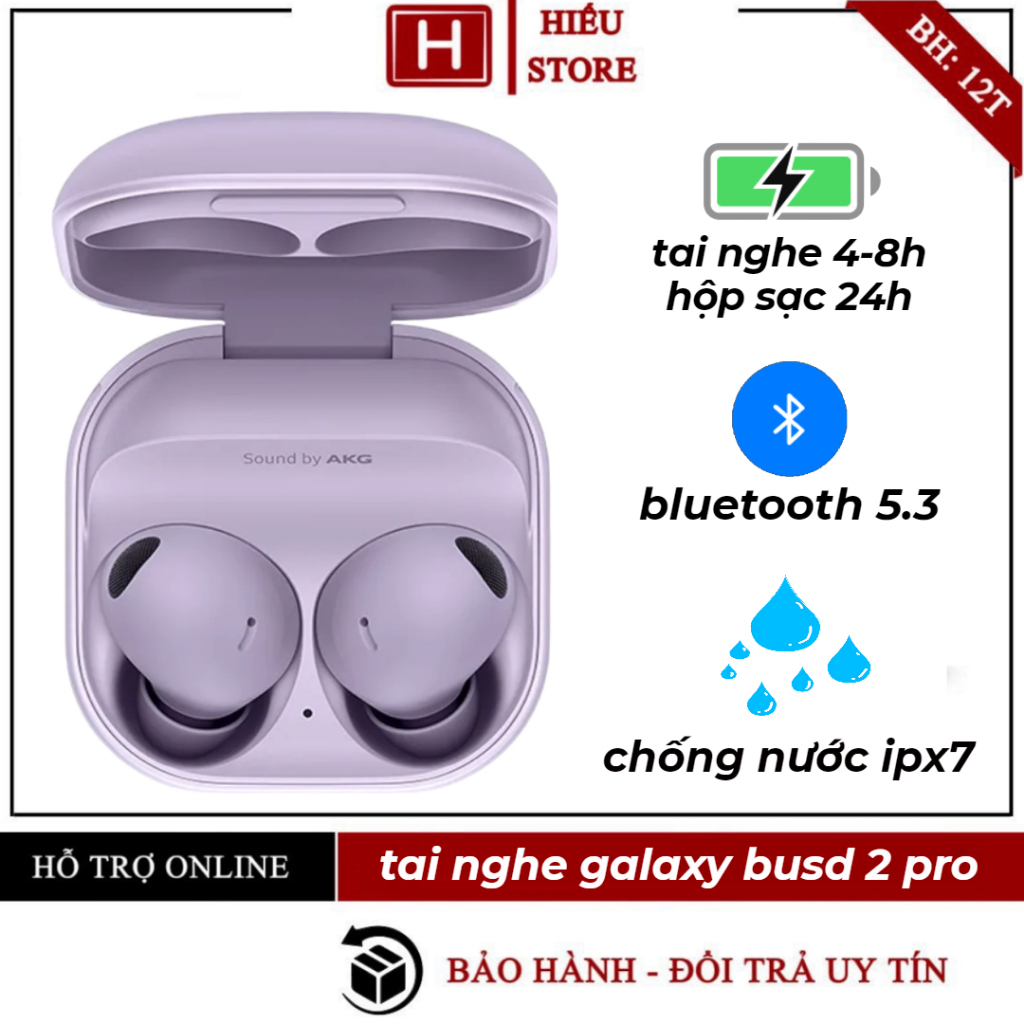 Tai nghe chính hãng galaxy buds 2 pro và buds live chống ồn , nhỏ gọn có mic đàm thoại , thiết kế thể thao , bass to