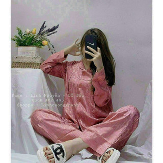 bộ lụa bầu kết hợp sau sinh