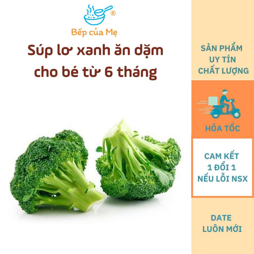 Súp lơ xanh nấu ăn dặm cho bé từ 6 tháng, gói 20g, Shop Của Mẹ