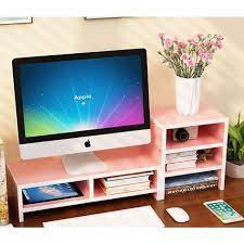 COMBO Kệ màn hình 2 tầng và Kệ để vật dụng máy tính