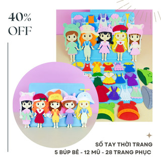 Sách vải cho bé, sổ tay thiết kế thời trang xuất khẩu làm quà tặng sinh nhật, quà 1 6, quà trung thu, năm mới