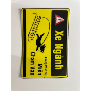 Tem dán cảnh báo xe sticker vui nhộn
