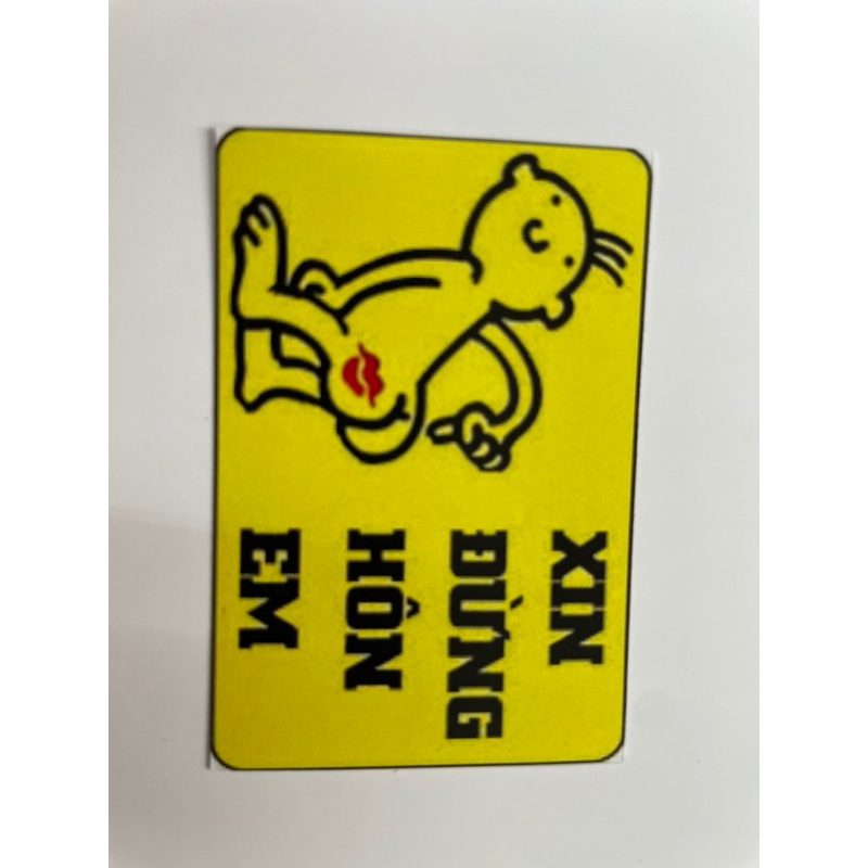 Tem dán cảnh báo xe sticker vui nhộn