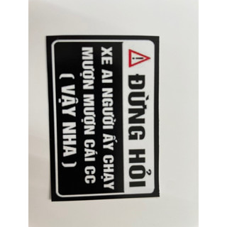 Tem dán cảnh báo xe sticker vui nhộn