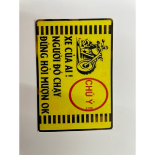Tem dán cảnh báo xe sticker vui nhộn