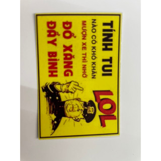 Tem dán cảnh báo xe sticker vui nhộn