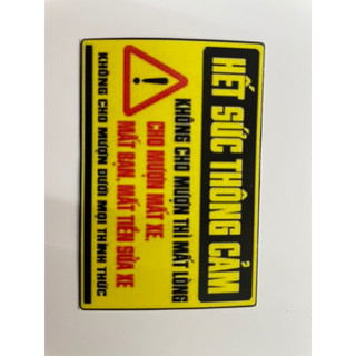 Tem dán cảnh báo xe sticker vui nhộn