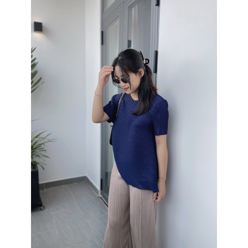 (SẴN - ẢNH THẬT) Áo thun bigsize xếp ly suông, rộng đến 70kg , Áo tay ngắn đẹp, freesize co giãn nhiều