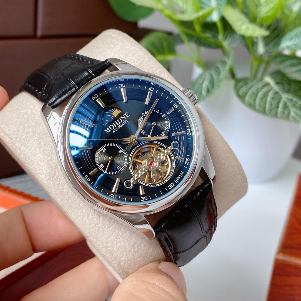 Đồng hồ nam MOHDNE mẫu máy lộ cơ cực sang trọng, đẳng cấp doanh nhân, máy không cần dùng pin