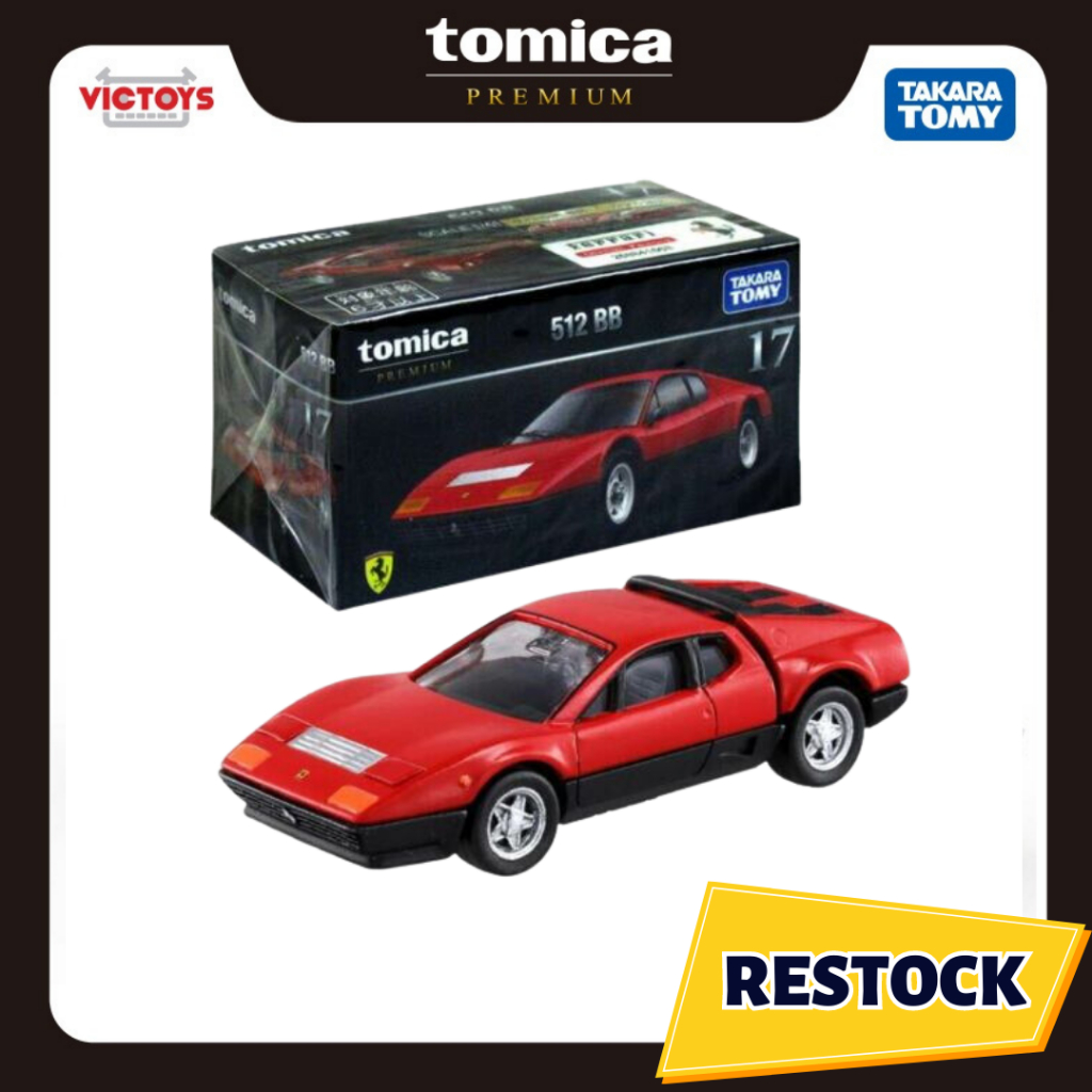 Xe mô hình Tomica Premium No.17 Ferrari 512 BB 108849 Fullbox Chính Hãng Takara Tomy - Victoys