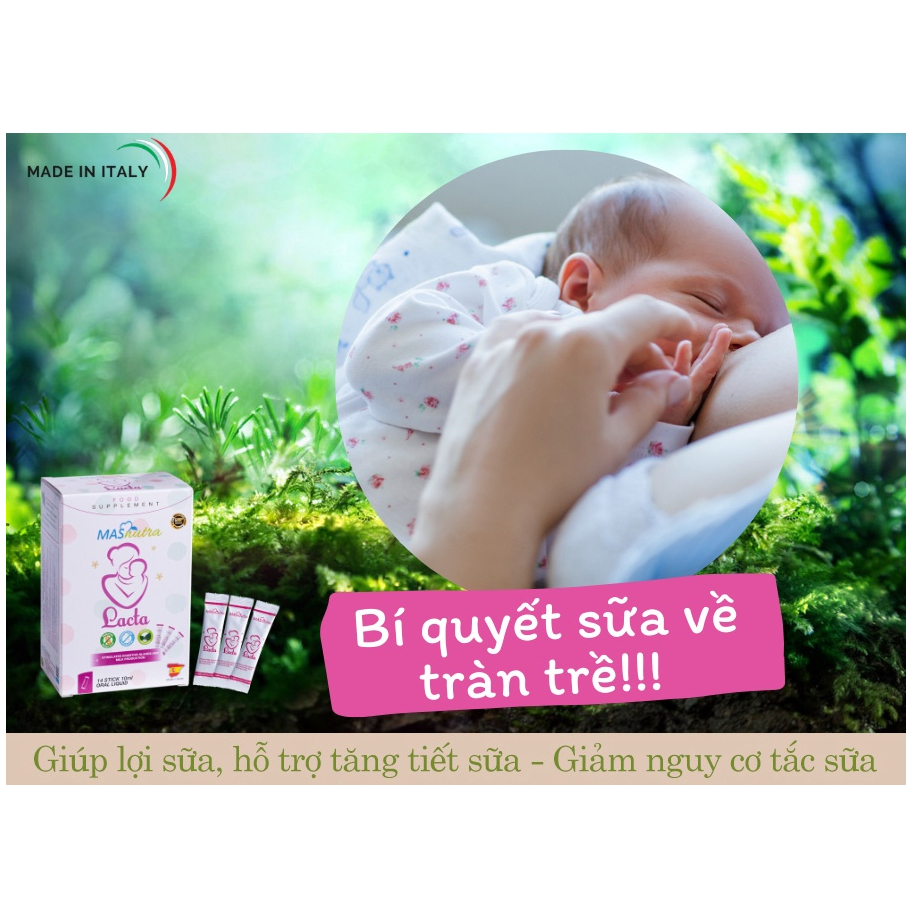 MASNutra Lacta - Hỗ trợ tăng tiết sữa mẹ sau sinh [ Hộp14 gói ]