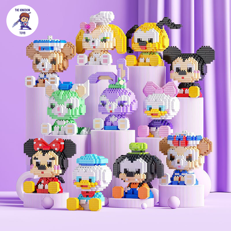 Đồ Chơi Lắp Ráp Mô Hình Chuột Mickey / Vịt Donald / Gấu Duffy / Minnie  / LinaBell / StellaLou / Gelatoni