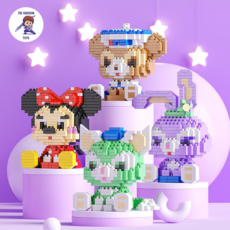 Đồ Chơi Lắp Ráp Mô Hình Chuột Mickey / Vịt Donald / Gấu Duffy / Minnie  / LinaBell / StellaLou / Gelatoni