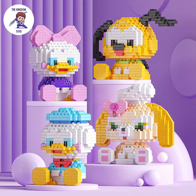 Đồ Chơi Lắp Ráp Mô Hình Chuột Mickey / Vịt Donald / Gấu Duffy / Minnie  / LinaBell / StellaLou / Gelatoni