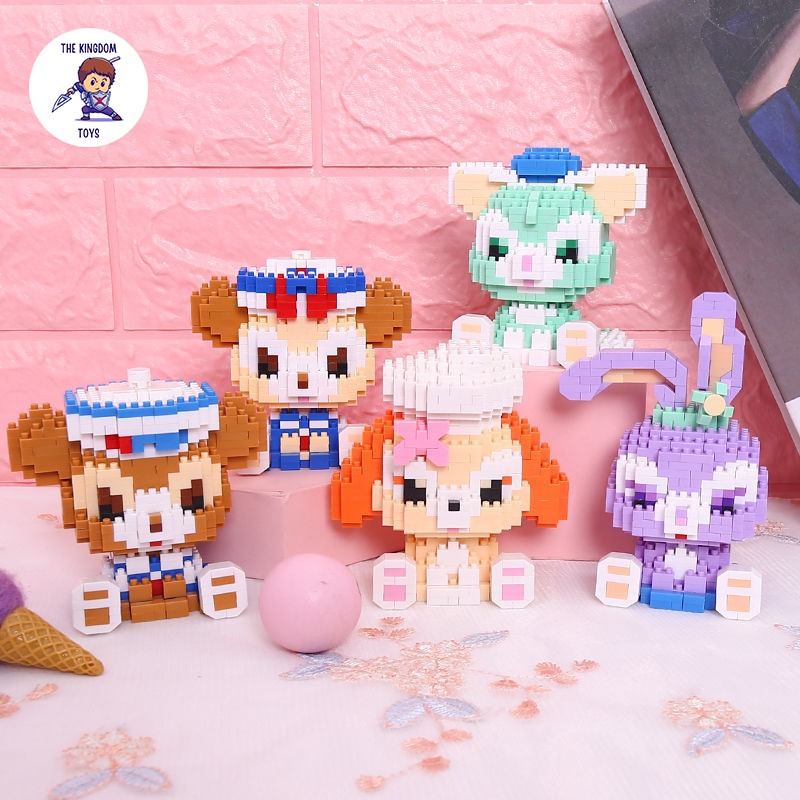 Đồ Chơi Lắp Ráp Mô Hình Chuột Mickey / Vịt Donald / Gấu Duffy / Minnie  / LinaBell / StellaLou / Gelatoni