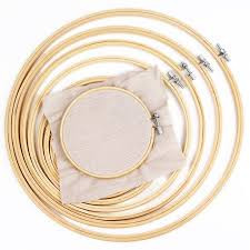 Khung Thêu Tròn/ Nhựa Tròn thêu len nổi - Khung thêu chỉ - Punch Needle 20cm