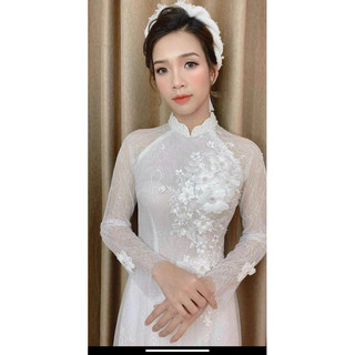 Hoa cánh lụa kết nhuỵ đá pha lê đính áo váy( túi 10 hoa)