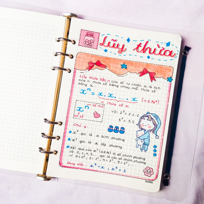Sổ TAKENOTE toán 6 TẶNG STICKER CUTE VÀ NHÃN VỞ