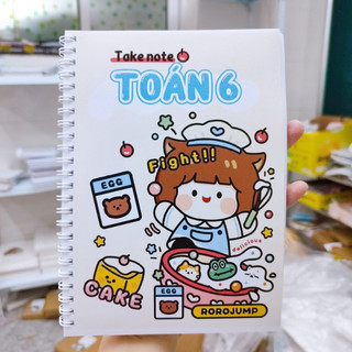 Sổ TAKENOTE toán 6 TẶNG STICKER CUTE VÀ NHÃN VỞ