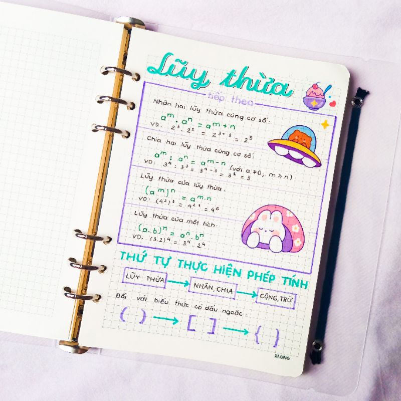 Sổ TAKENOTE toán 6 TẶNG STICKER CUTE VÀ NHÃN VỞ