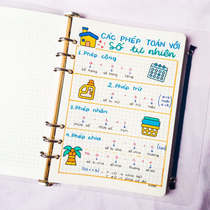 Sổ TAKENOTE toán 6 TẶNG STICKER CUTE VÀ NHÃN VỞ