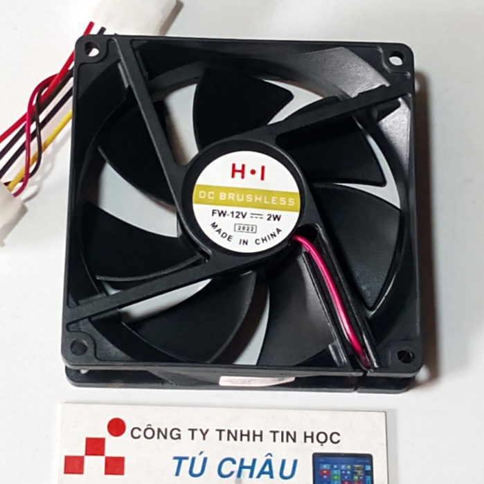 Quạt Case 9Cm / Dày 2.5Cm - Điện áp DC 12V