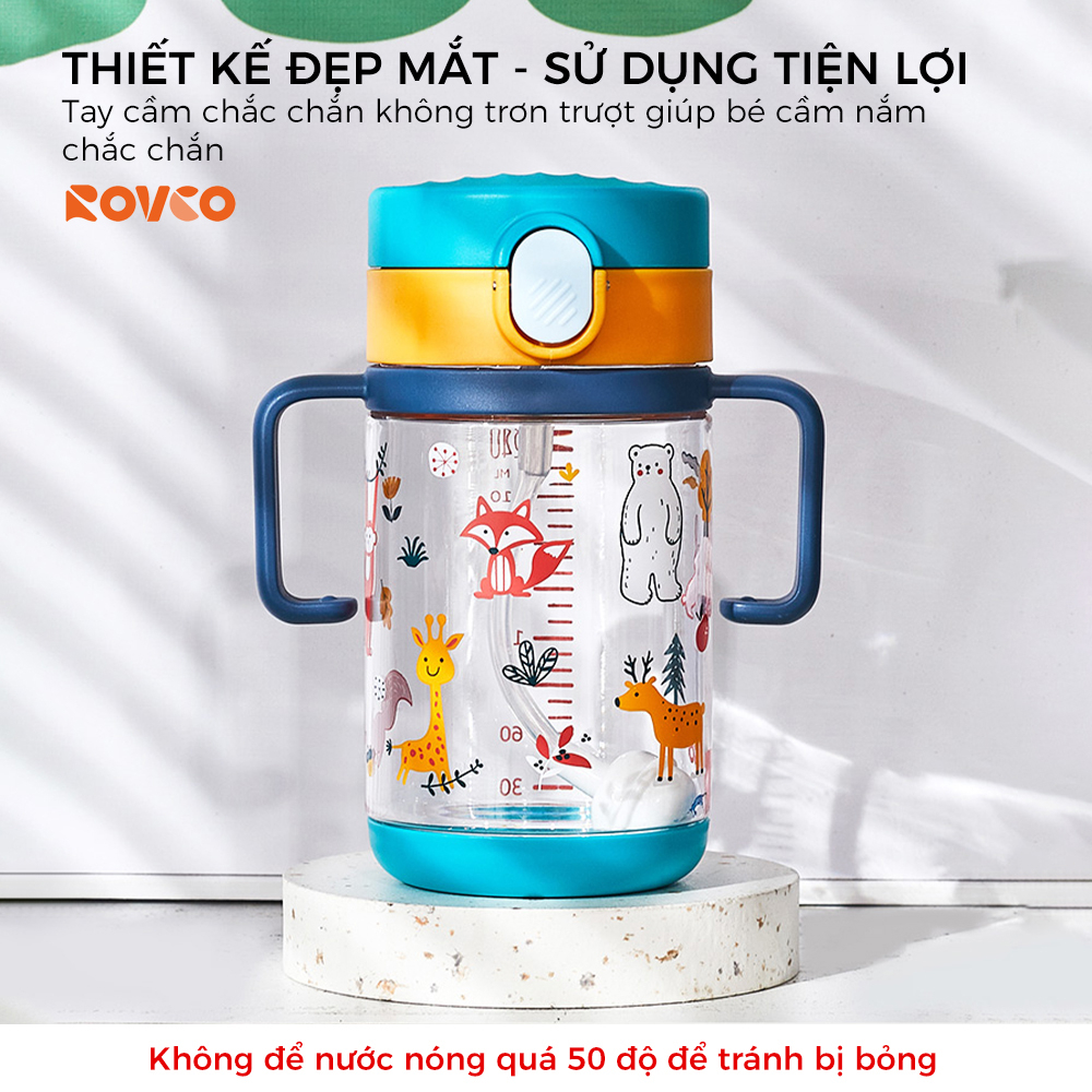 Bình Nước ROVCO RK-B1061 Tritan Chống Sặc (240ml) Cho Bé