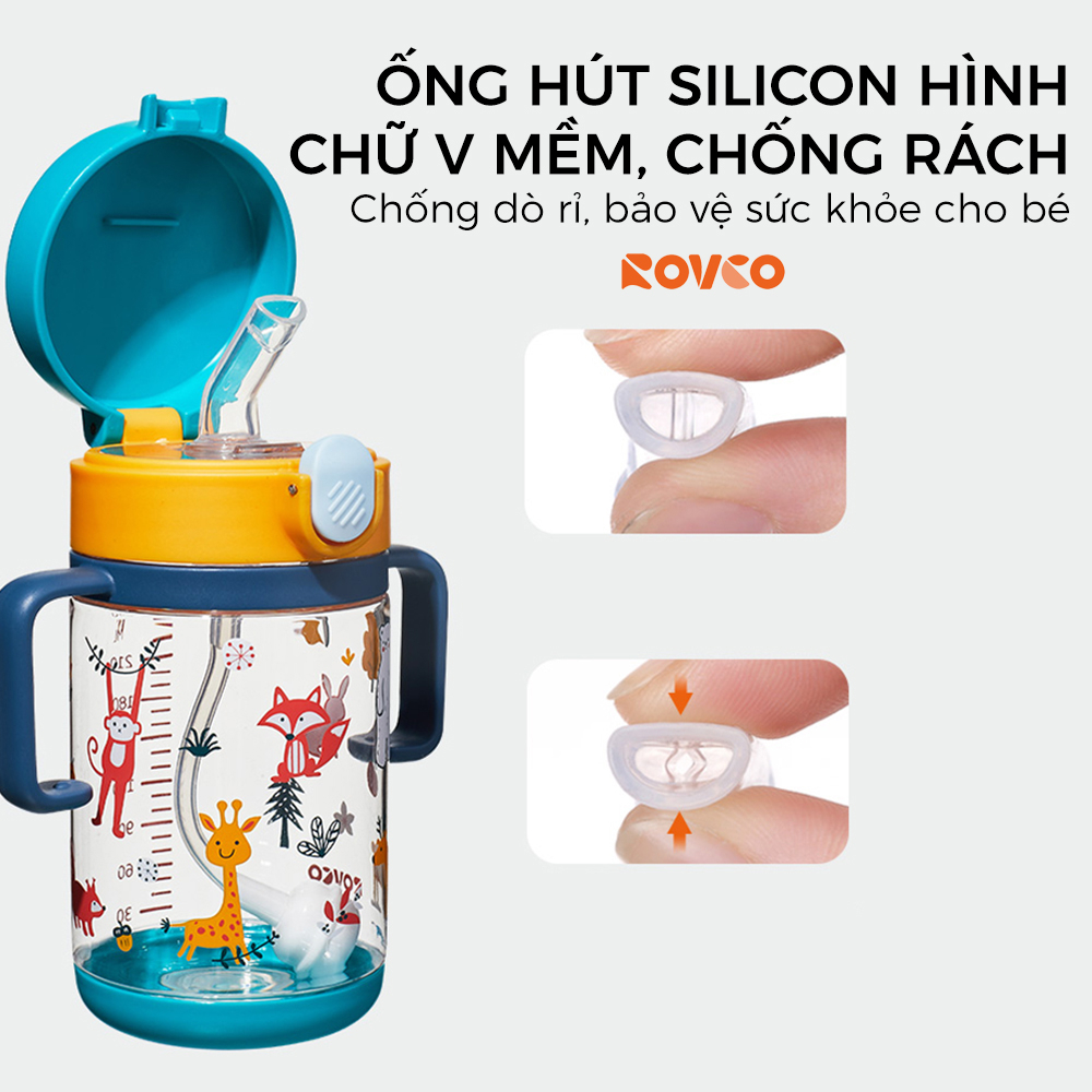 Bình Nước ROVCO RK-B1061 Tritan Chống Sặc (240ml) Cho Bé