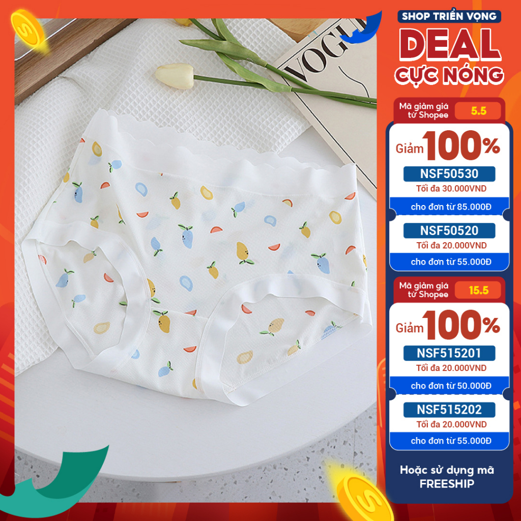 Quần lót nữ big size vải su lạnh - Quần lót big size nữ siêu mát (Size tới 100Kg - Mã N17)