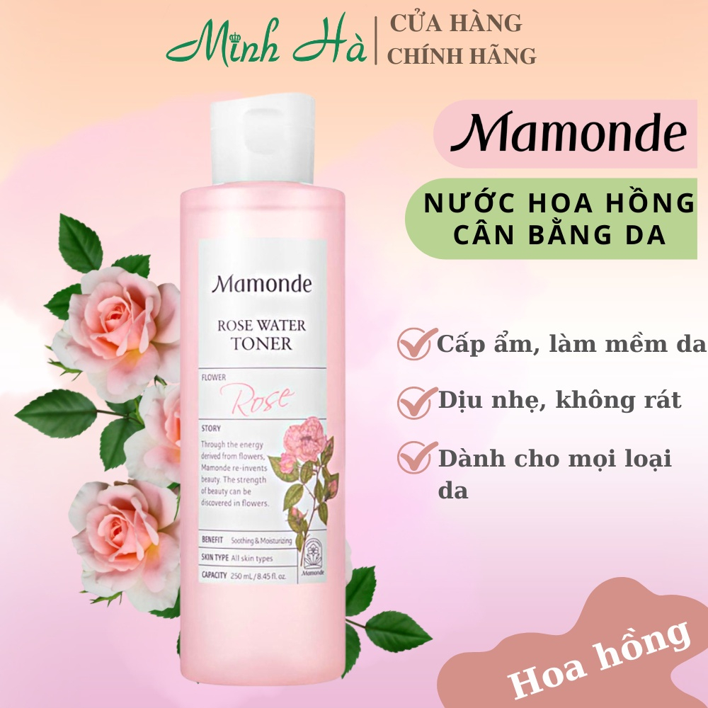 Nước hoa hồng Mamonde Rose Water Toner Cấp ẩm kiềm dầu 250ml | BigBuy360 - bigbuy360.vn