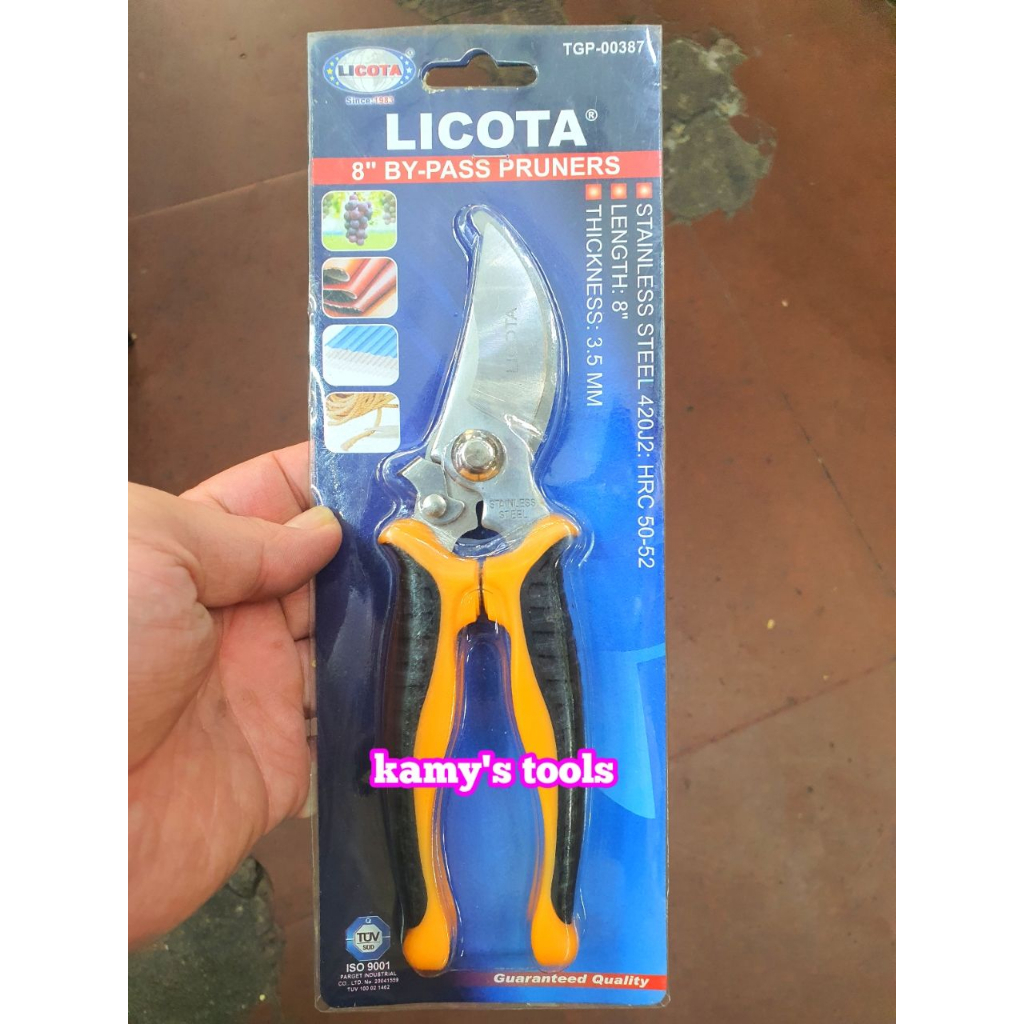Kéo cắt cành cây Licota mỏ cong 8 inch TGP-00387 ,  mỏ thẳng 8 inch TGP-00248 hoặc 6 inch TGP-00248-6