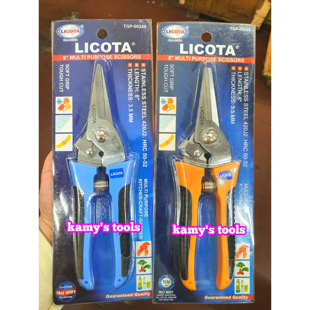 Kéo cắt cành cây Licota mỏ cong 8 inch TGP-00387 ,  mỏ thẳng 8 inch TGP-00248 hoặc 6 inch TGP-00248-6