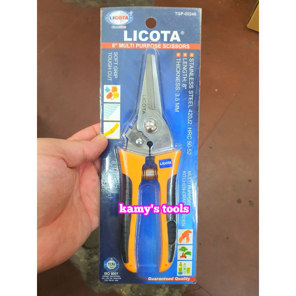 Kéo cắt cành cây Licota mỏ cong 8 inch TGP-00387 ,  mỏ thẳng 8 inch TGP-00248 hoặc 6 inch TGP-00248-6