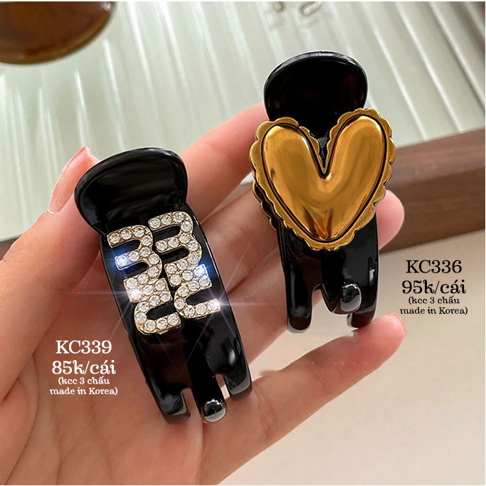 Kẹp càng cua trái tim và chữ MIU sang chảnh